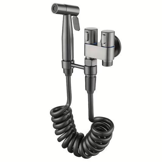 Juego de pistola rociadora para baño de acero inoxidable premium
