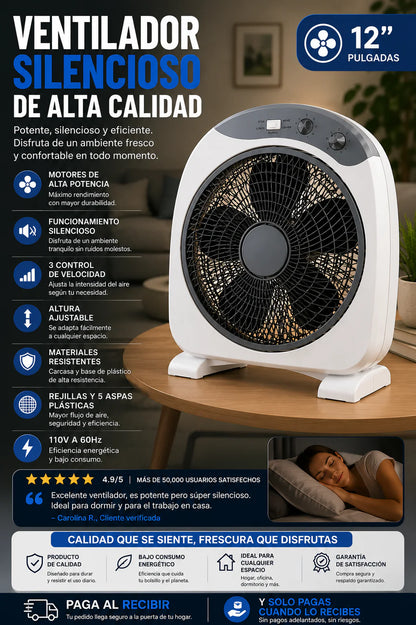 Ventilador Silencioso 360 Grados